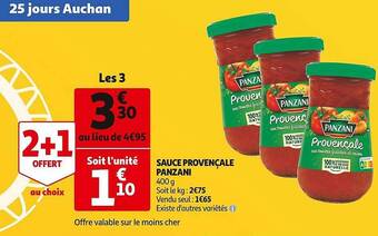 Auchan Sauce provençale panzani offre