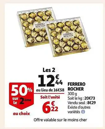 Auchan Ferrero rocher offre