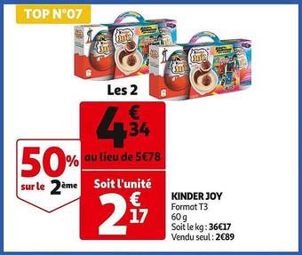 Auchan Kinder joy offre
