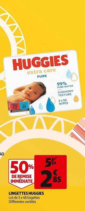 Auchan Lingettes huggies offre