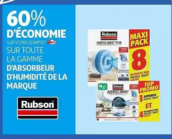 Auchan La gamme d'absorbeur d'humidité de la marque rubson offre