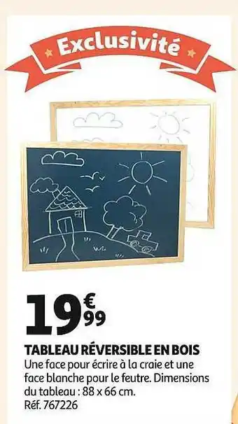 Tableau réversible en bois