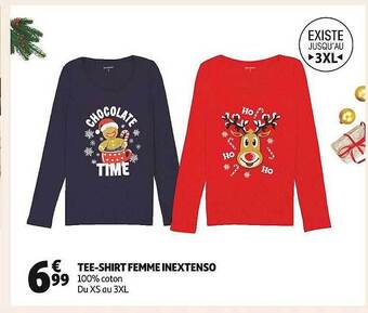 Auchan Tee-shirt femme inextenso offre