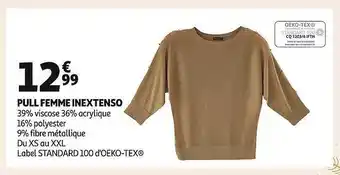 Auchan Pull femme inextenso offre