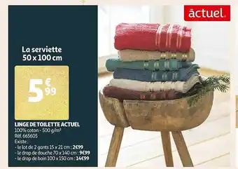 Auchan Linge de toilette actuel offre