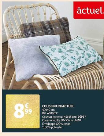 Auchan Coussin uni actuel offre