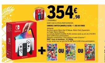 E.Leclerc Console Switch (Modele Oled) +1 Jeu Au Choix offre