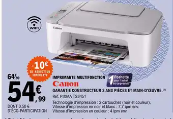 E.Leclerc Garantie Constructeur 2 Ans Pieces Et Main-D'Oeuvre offre