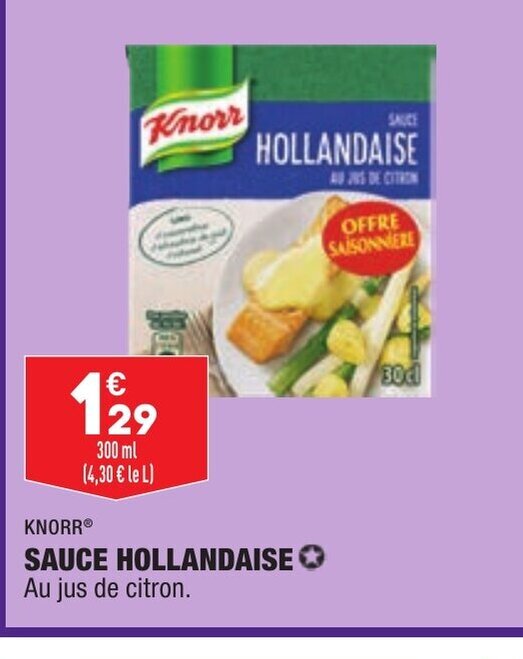 Promo Sauce Hollandaise chez ALDI