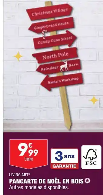 ALDI Pancarte de Noël en Bois offre