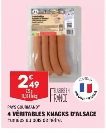 ALDI 4 Véritables Knacks D'Alsace offre