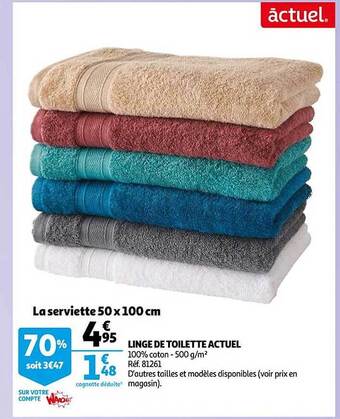 Auchan Linge de toilette actuel offre