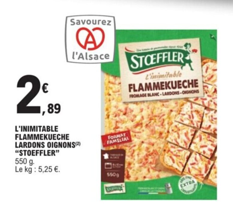 Promo L'inimitable flammekueche lardons oignons "STOEFFLER" chez E.Leclerc