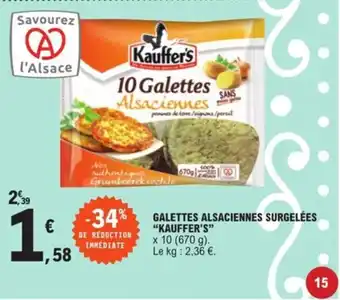 E.Leclerc Galettes alsaciennes surgelées "KAUFFER'S" offre