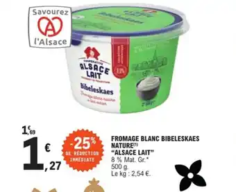 Fromage blanc bibeleskaes nature "ALSACE LAIT"