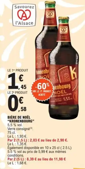Bière de noël "KRONENBOURG"