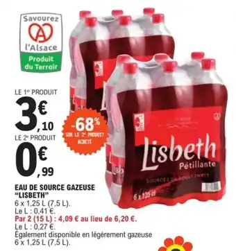 Eau de source gazeuse "LISBETH"