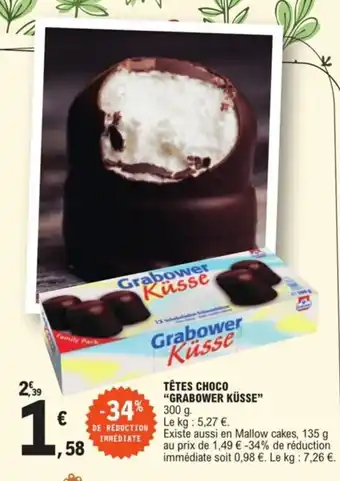 E.Leclerc Têtes choco "grabower küsse" offre