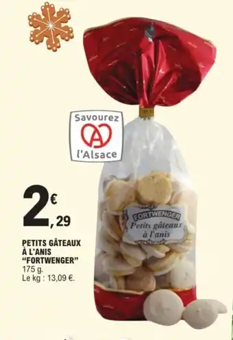 E.Leclerc Petits gâteaux à l'anis "fortwenger" offre