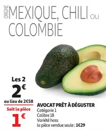 Auchan Avocat prêt à déguster offre