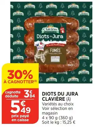 Bi1 Diots du Jura Clavière offre