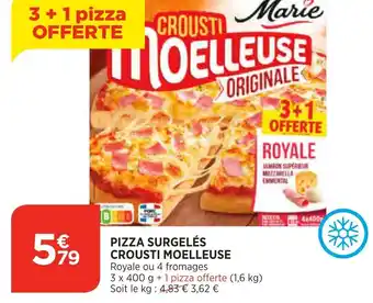 Bi1 Pizza Surgelés Crousti Moelleuse offre
