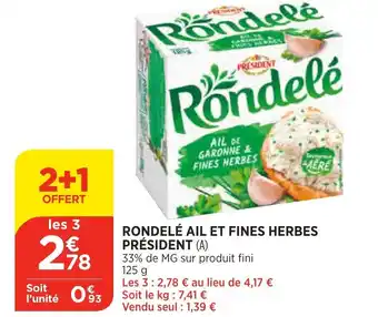 Rondelé Ail et Fines Herbes Président
