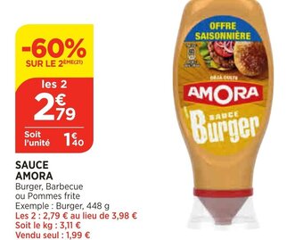 Bi1 Sauce Amora offre