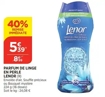 Bi1 Parfum de Linge en Perle Lenor offre