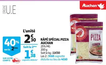 Auchan Râpé Spécial Pizza Auchan offre