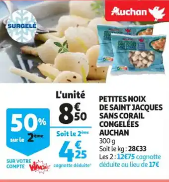 Auchan Petites Noix De Saint Jacques Sans Corail Congelées Auchan offre