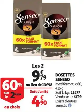 Auchan Dosettes Senseo offre
