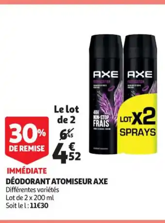 Auchan Déodorant Atomiseur Axe offre