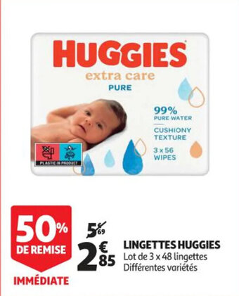 Auchan Lingettes Huggies offre