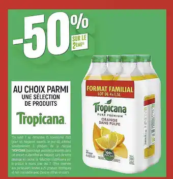 Spar Produits tropicana offre
