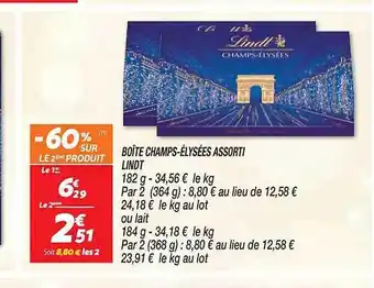 Netto Boîte champs-élysées assorti lindt offre