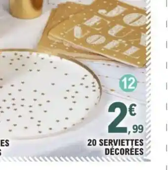 20 Serviettes Décorées