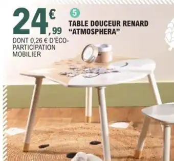 Table Douceur Renard Atmosphera