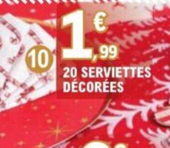 E.Leclerc 20 Serviettes Décorées offre