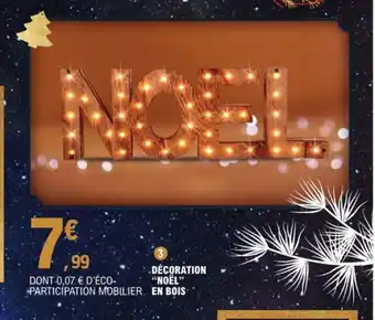 E.Leclerc Decoration Noel En Bois offre