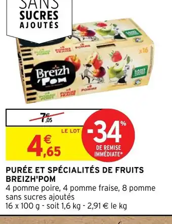 Intermarché Hyper Purée Et Spécialités de Fruits offre