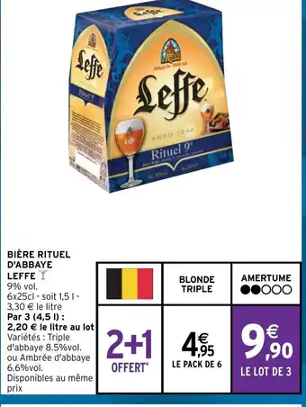 Intermarché Biere Rituel d'Abbaye Leffe offre