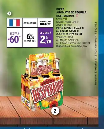 Intermarché Biere Aromatisee Tequila Desperados offre