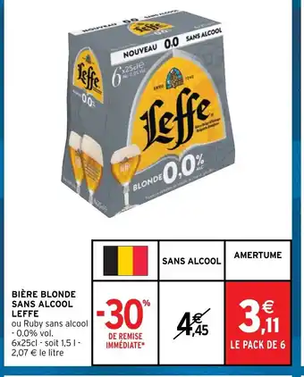 Intermarché Biere Blonde Sans Alcool Leffe offre
