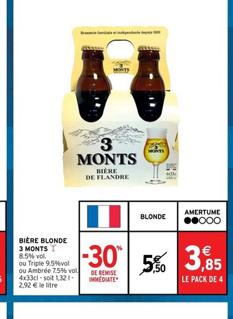 Intermarché Biere Blonde 3 Monts offre