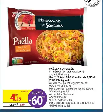 Intermarché Paella Surgelee Itineraires Des Saveurs offre