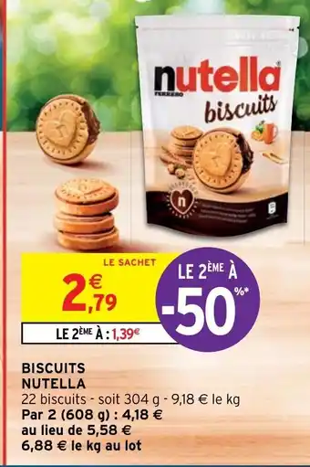 Intermarché Biscuits Nutella offre
