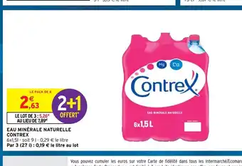 Intermarché Eau Minerale Naturelle Contrex offre