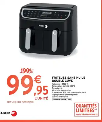 Intermarché Friteuse Sans Huile Double Cuve offre