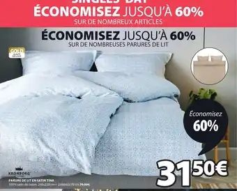 JYSK Parure De Lit En Satin Tina offre